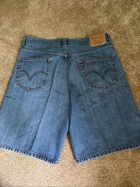 Levi's Medium Blue High-Rise Denim Shorts